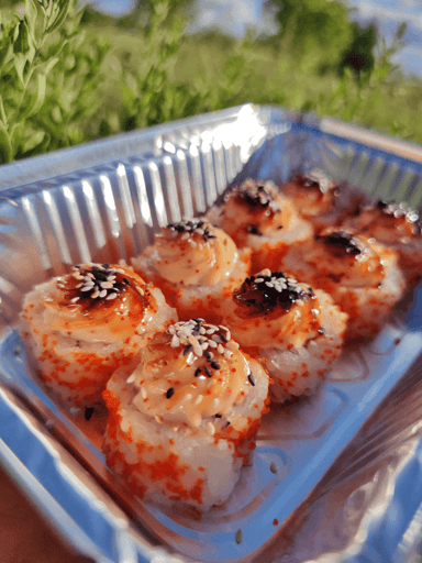 Запечений рол з сурімі та креветками